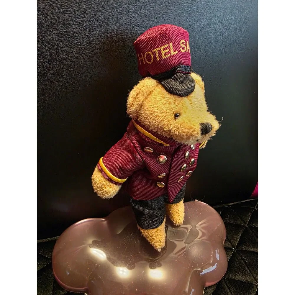 Original Sacher Hotel Vienna Teddy Bear Page Bellhop Plush Souvenir 6.5”